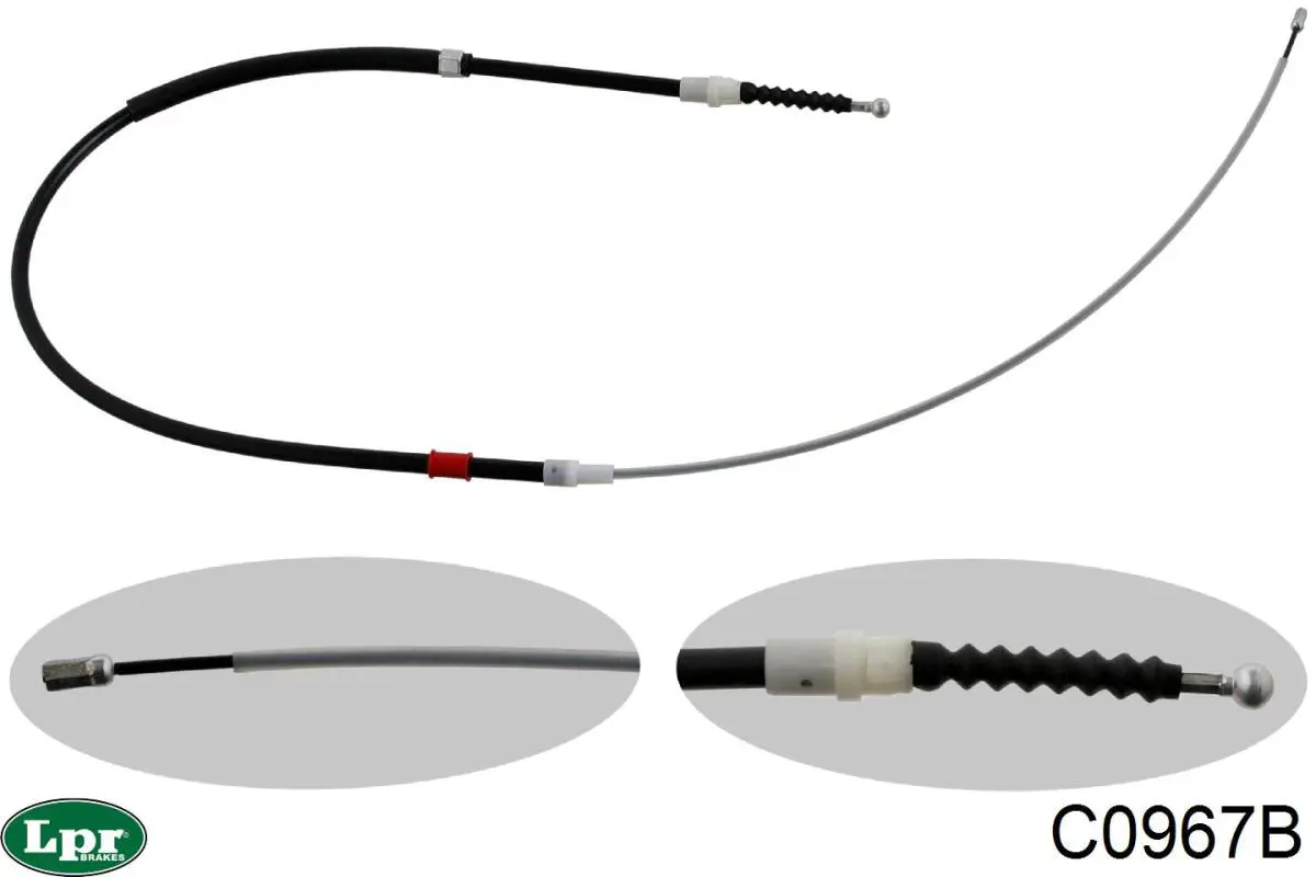 C0967B LPR cable de freno de mano trasero derecho/izquierdo