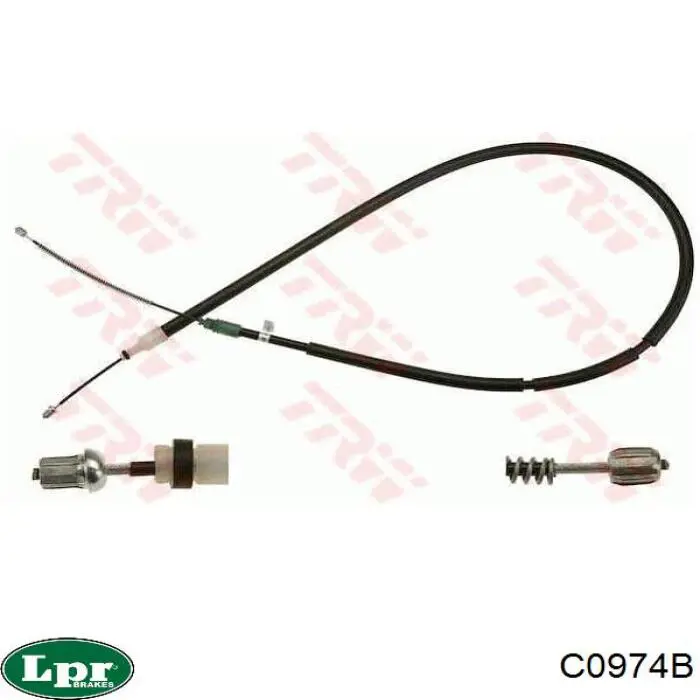 C0974B LPR cable de freno de mano trasero derecho