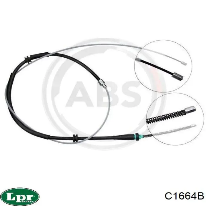 C1664B LPR cable de freno de mano trasero derecho/izquierdo