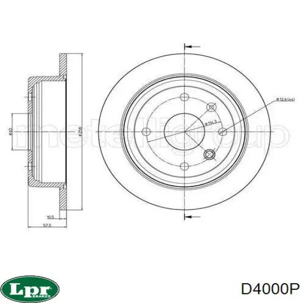 Disco de freno trasero Chevrolet Aveo 2 T250, T255