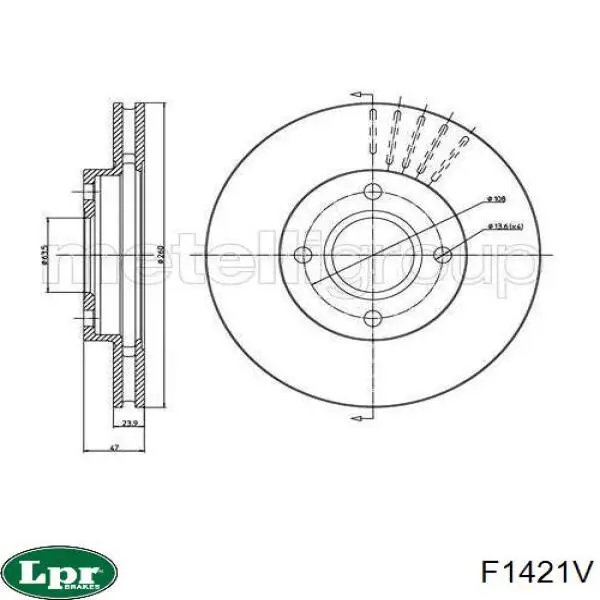 Comprar F1421V LPR Freno de disco delantero