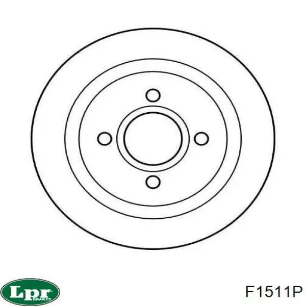 F1511P LPR disco de freno trasero