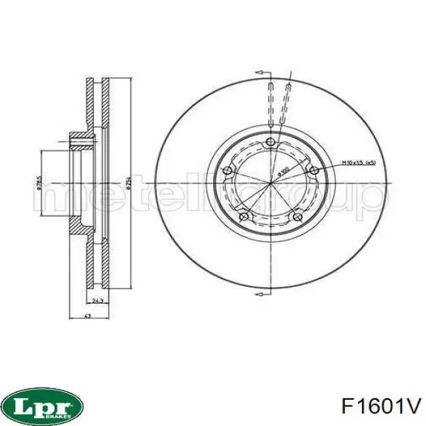 Frenos delanteros LPR F1601V precio, desde 32,06 EUR