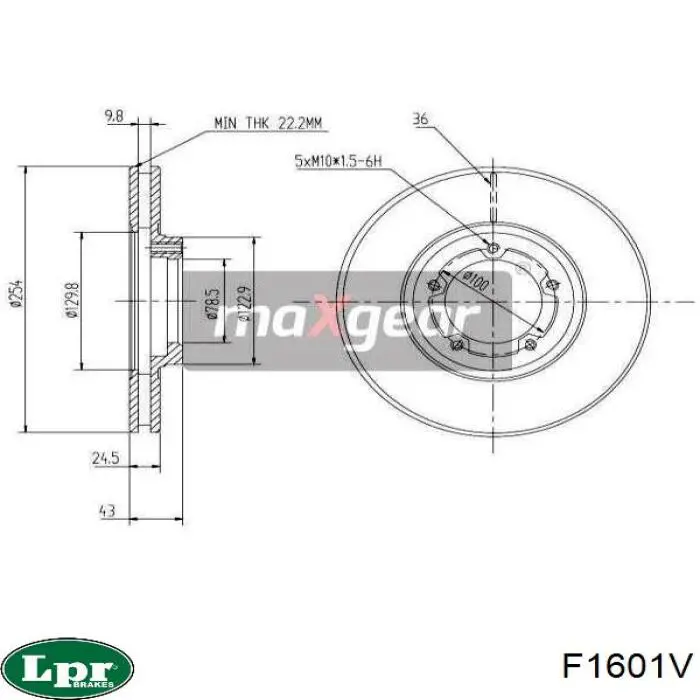 Comprar F1601V LPR Freno de disco delantero