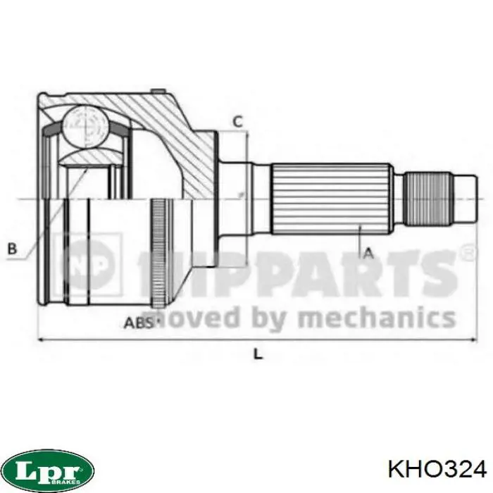 KHO324 LPR junta homocinética exterior delantera