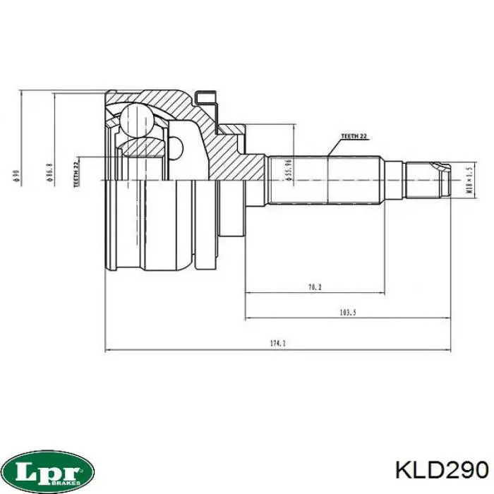KLD290 LPR Junta homocinética
