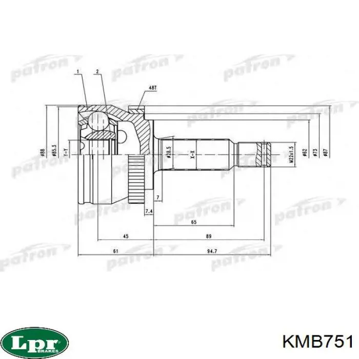 Comprar KMB751 LPR Junta homocinetica