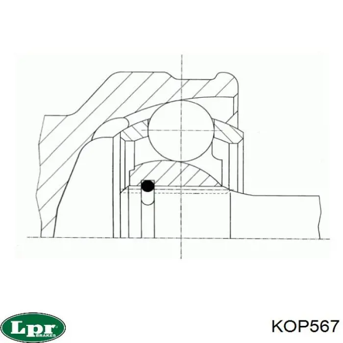 KOP567 LPR junta homocinética exterior delantera