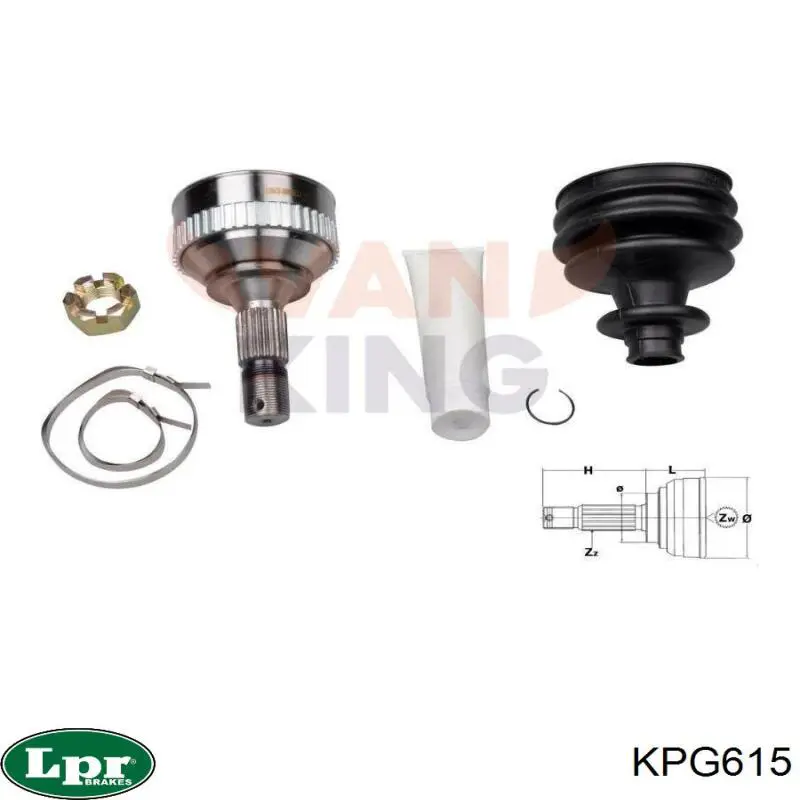 Junta homocinética exterior delantera Peugeot 308 1 4A, 4C