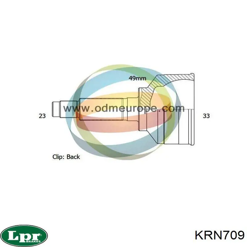 KRN709 LPR junta homocinética exterior delantera