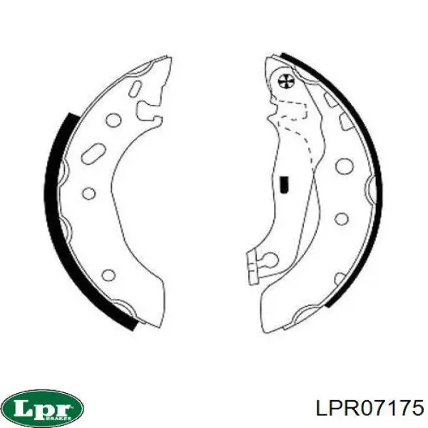 LPR07175 LPR zapatas de frenos de tambor traseras