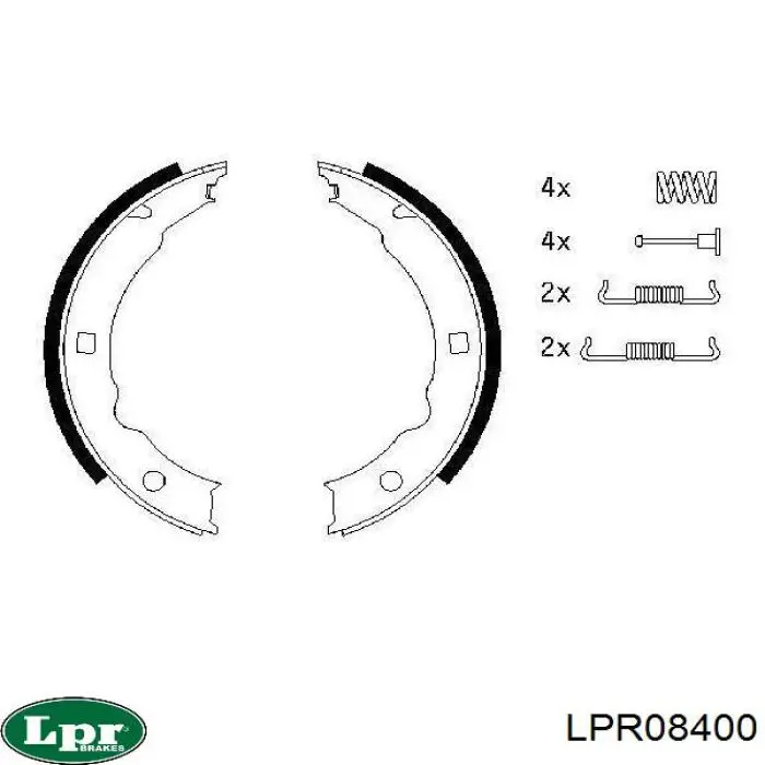 Juego de zapatas de frenos, freno de estacionamiento Peugeot 406 8B