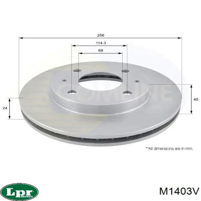 M1403V LPR freno de disco delantero