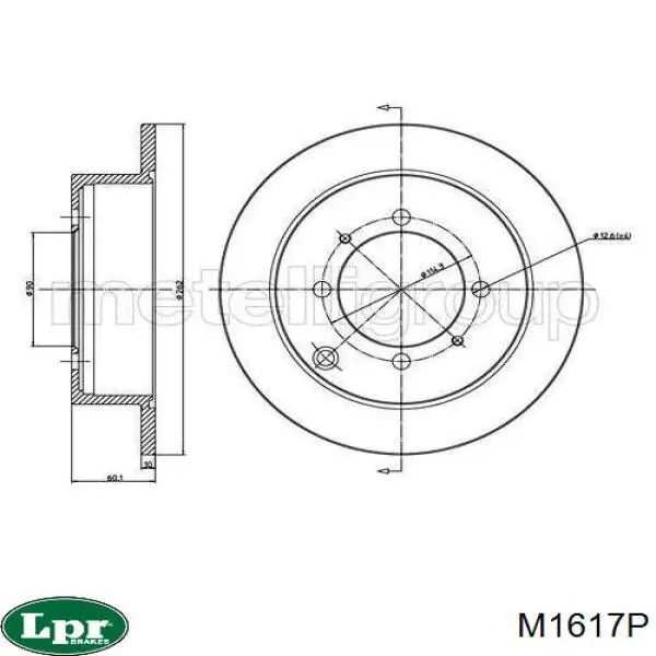 Comprar M1617P LPR Disco de freno trasero