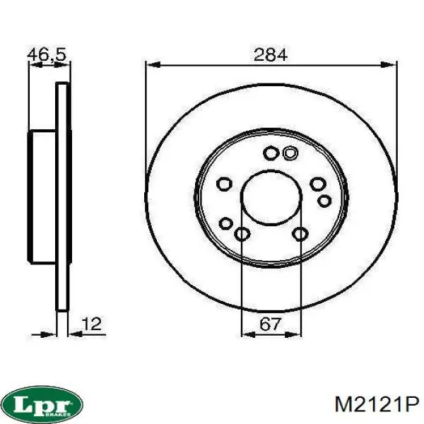 M2121P LPR disco de freno delantero