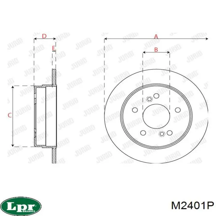 M2401P LPR Freno de disco trasero