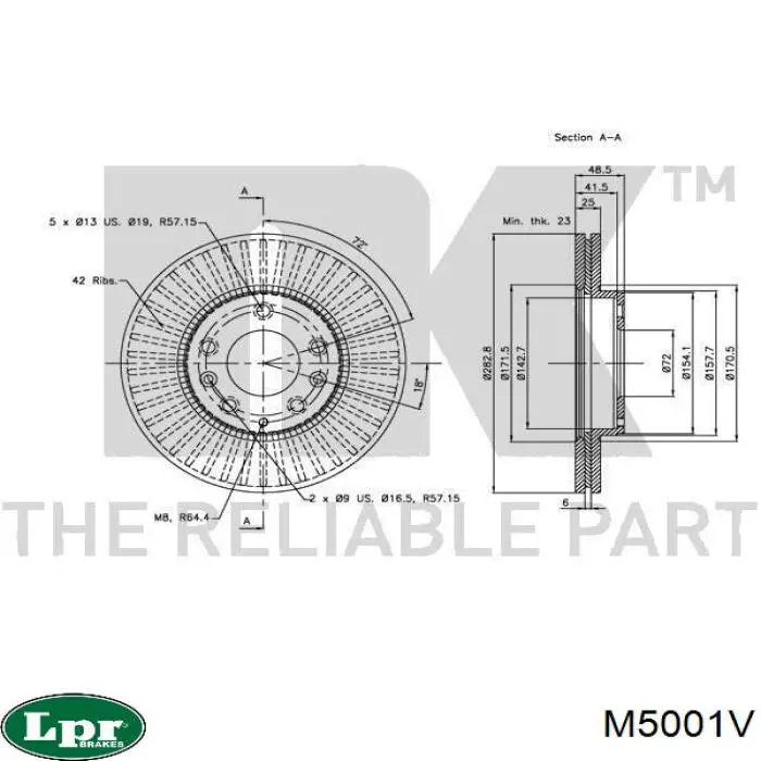 Freno de disco delantero Mazda 6 GY