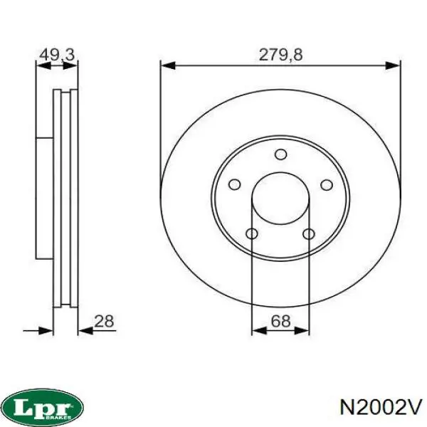 N2002V LPR freno de disco delantero