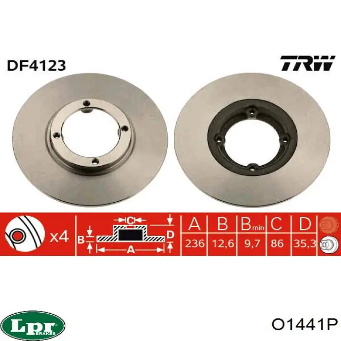 Freno de disco delantero Chevrolet Spark (Matiz) M200, M250