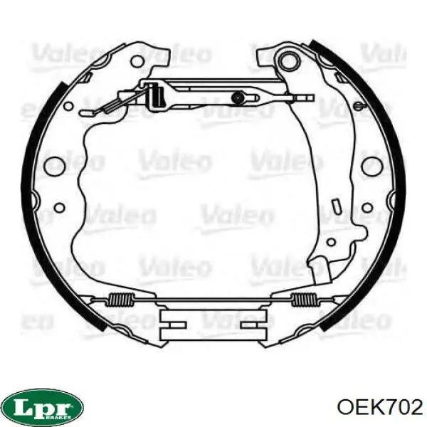 Zapatas de freno traseras LPR OEK702
