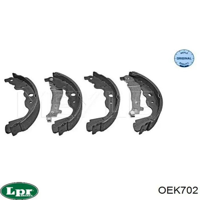 OEK702 LPR Zapatas de freno de tambor traseras