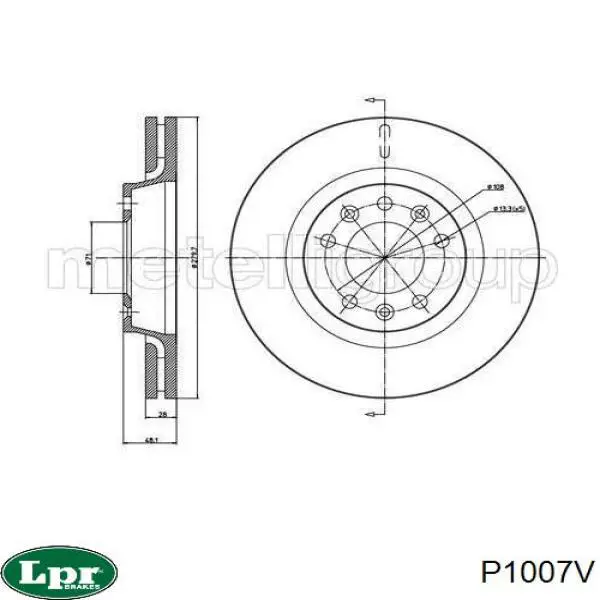 P1007V LPR freno de disco delantero