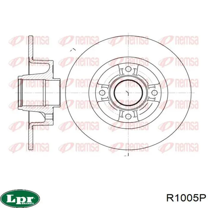 Disco de freno trasero Alfa Romeo 33 905