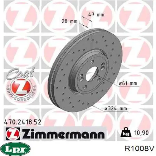 Freno de disco delantero Renault Espace 4 JK0