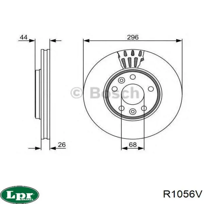 R1056V LPR freno de disco delantero