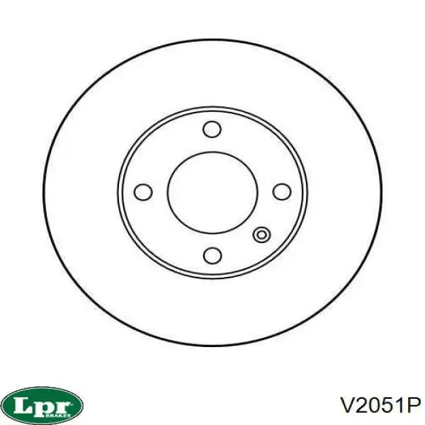 V2051P LPR disco de freno delantero