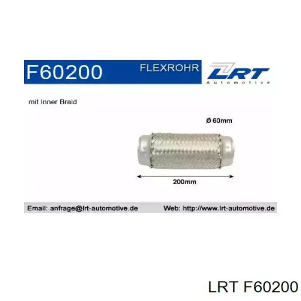 Tubo flexible de escape 60X2002 Euroex
