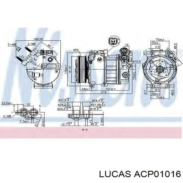 ACP01016 Lucas compresor de aire acondicionado