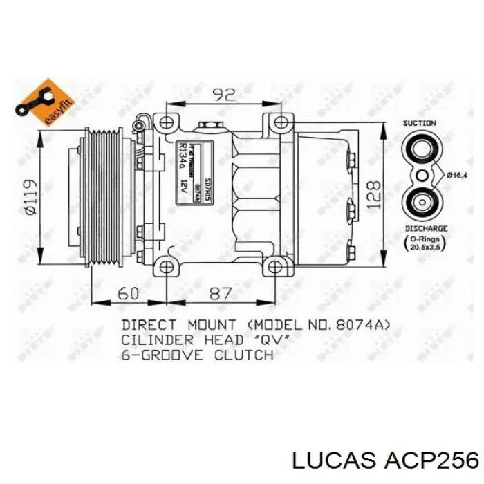 Compresor de aire acondicionado 700510157 DRI