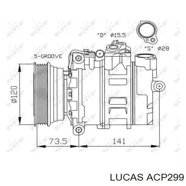 ACP299 Lucas compresor de aire acondicionado