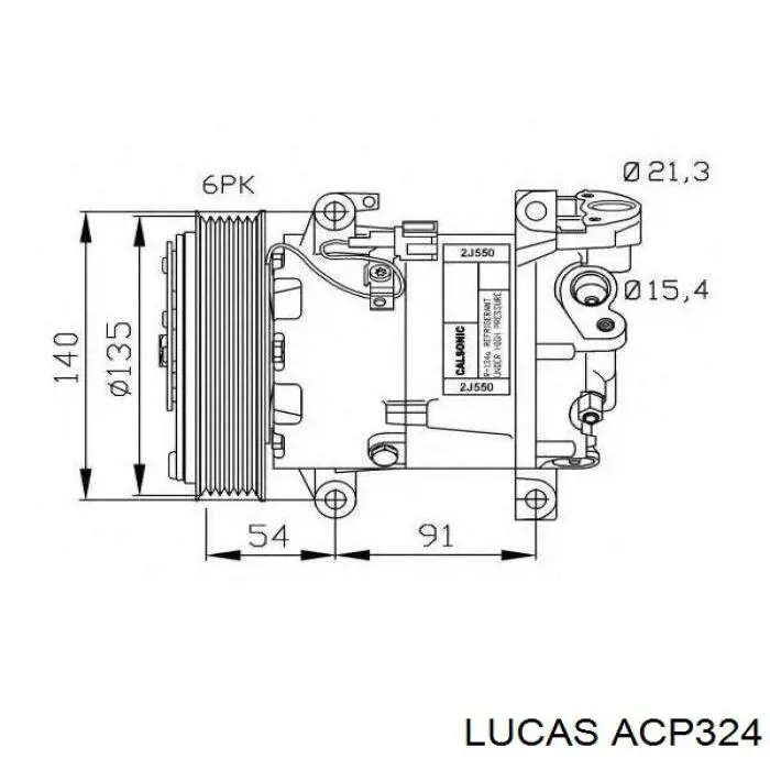 ACP324 Lucas compresor de aire acondicionado