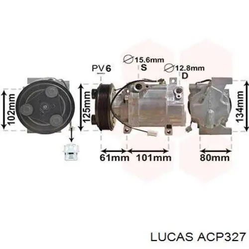 ACP327 Lucas compresor de aire acondicionado