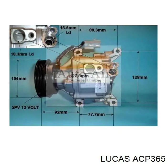 ACP365 Lucas compresor de aire acondicionado