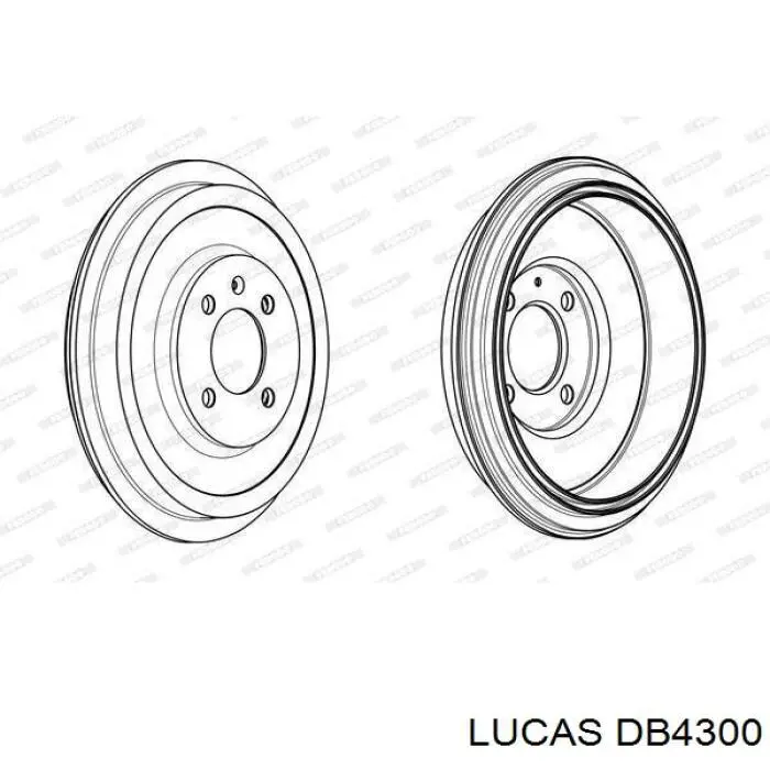 DB4300 Lucas freno de tambor trasero