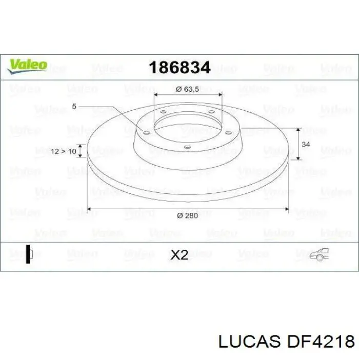 Disco de freno trasero Jaguar X-type CF1