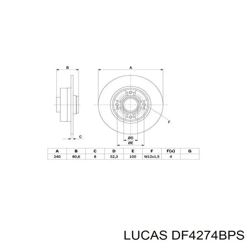 Disco de freno trasero Alfa Romeo 33 905