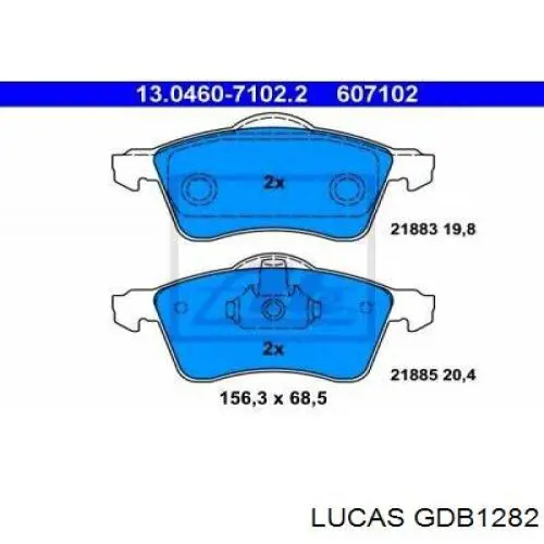 GDB1282 Lucas pastillas de freno delanteras