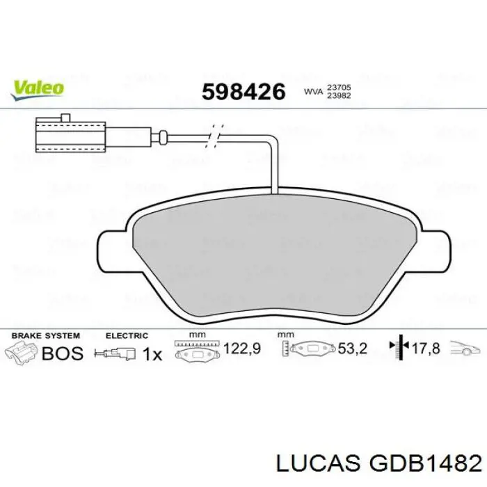 Pastillas de freno delanteras Fiat Stilo 192