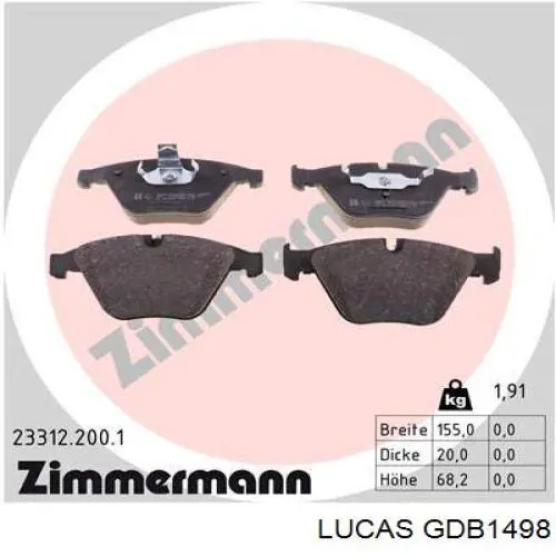 Pastillas de freno delanteras BMW 3 E90