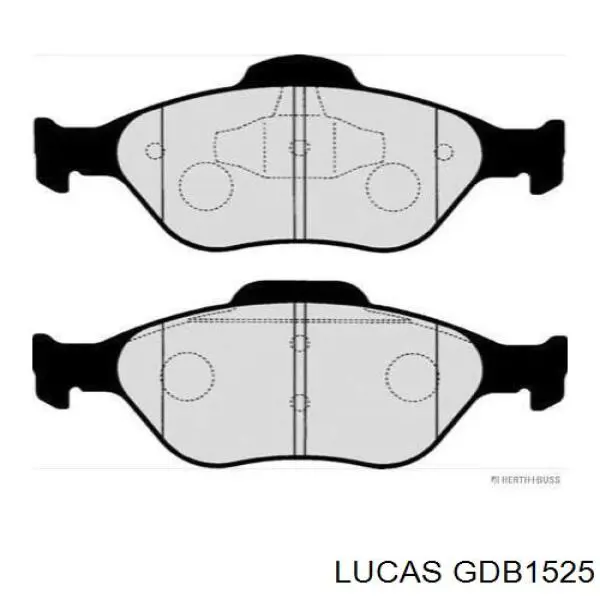 GDB1525 Lucas pastillas de freno traseras