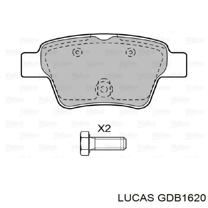 GDB1620 Lucas pastillas de freno traseras
