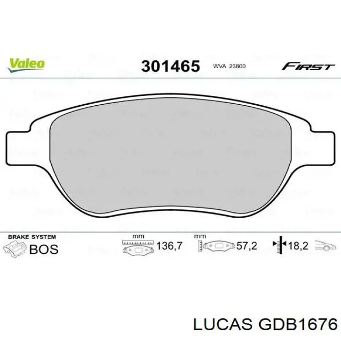 Pastillas de freno delanteras Citroen C3 1 FC