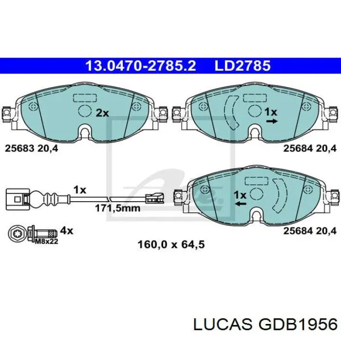 Pastillas de freno delanteras Volkswagen Tiguan 1 5N1, 5N2