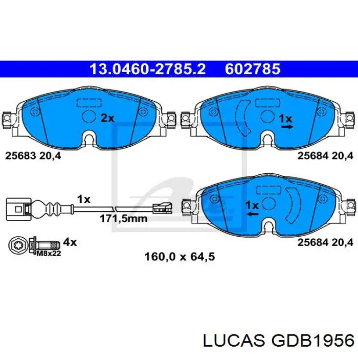 Pastillas de freno delanteras Volkswagen Tiguan 1 5N1, 5N2