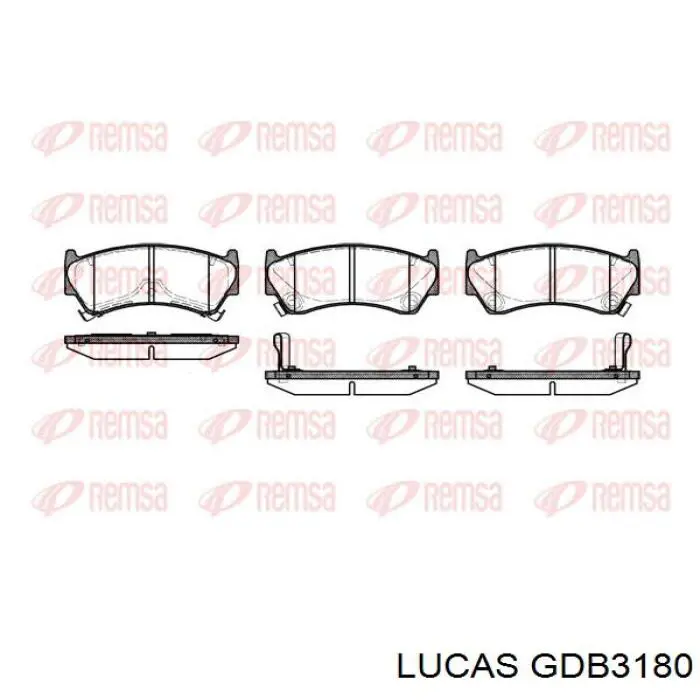 GDB3180 Lucas pastillas de freno delanteras