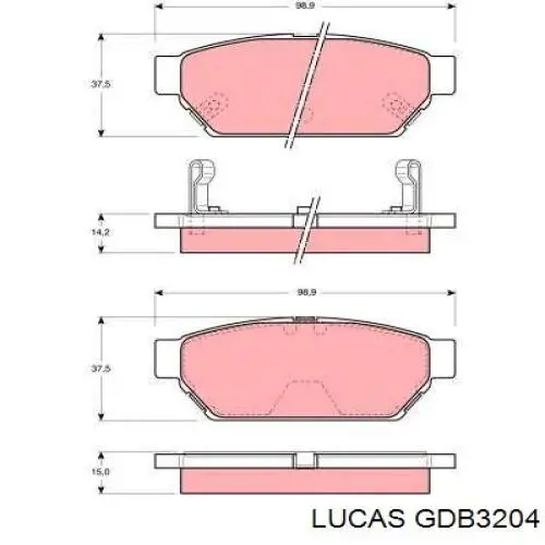 GDB3204 Lucas pastillas de freno delanteras